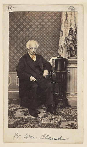 Dr William Bland - portrait, between 1859-1867 / W. Het...