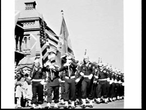 Australian Armed Forces, some in historic uniforms, and...