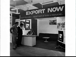Export now, Dept. of Trade and Resources stand at a tra...