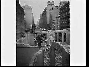Elizabeth Street, looking south from the demolition of ...