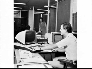 Computer reservations office, Airlines of N.S.W., Anset...