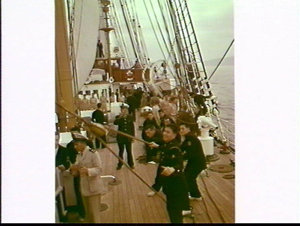 Chilean Navy training ship Esmeralda and a flotilla of ...