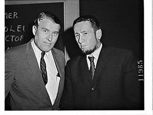Professors Werner von Braun and Harry Messel, Universit...