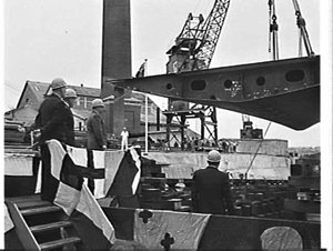 Laying the keel of the new passenger-vehicle ferry MV E...