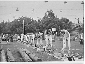 Woodchopping contest, Royal Easter Show 1965, Sydney Sh...