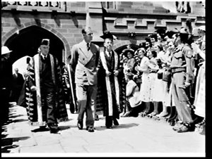 Prince Philip at Sydney University, 1954