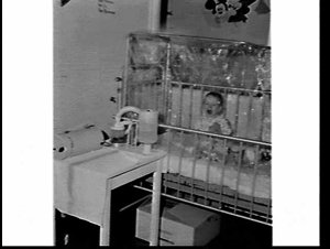 Baby heart patient Maja Matzoll in a respirator humidic...