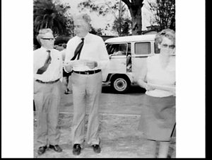 Gough Whitlam visits the polling booth for the 1977 Fed...