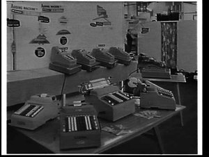 R.C. Allen calculating machines at the Business Efficie...