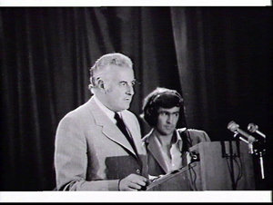 Gough Whitlam speaking at Blacktown Library