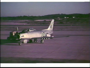 RAAF Sabre jet fighter, Williamtown Base (?)