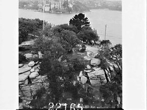 Mrs. Macquaries Point, Sydney, photographed from a heli...