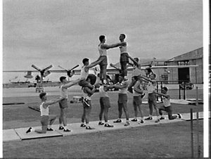 RAAF physical training instructors athletic demontratio...