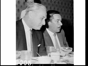 Lord Willis at a champagne breakfast, Hotel Australia