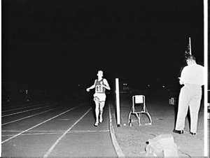 Australian Athletics Championships at night, E.S. Marks...