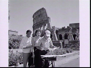 Runner Pat Duggan and her Italian fiance watching an ar...