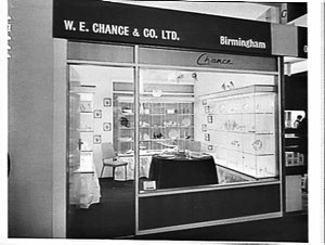 W.E. Chance & Co. of Birmingham china and glassware exh...