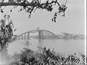 Supporting arch of the Gladesville Bridge nearing compl...