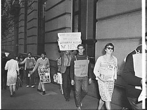Anti-Vietnam protest demonstration outside the US Consu...