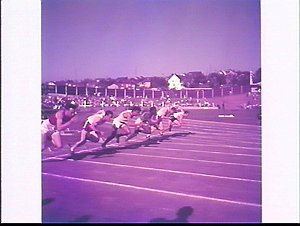 Far right, unidentified Australian in a men's sprint ru...