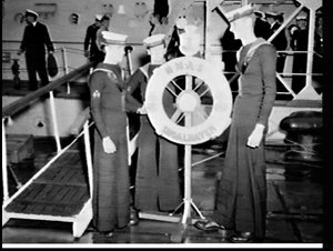 HMAS Shoalhaven leaves for the Korean War, Garden Islan...