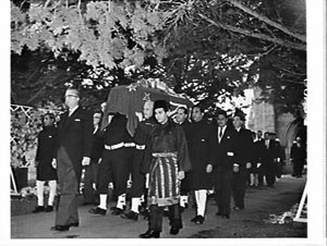 Funeral of the New Zealand trade commissioner, St. John...