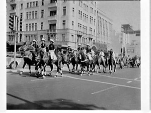 Polocrosse Team, 1966 Royal Easter Show Parade through ...