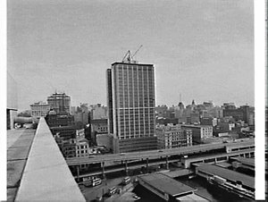 Newly opened AMP Building at 383 feet high dominates th...