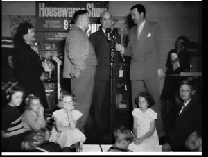 Radio personalities Bob Pollard and Del Cartwright inte...