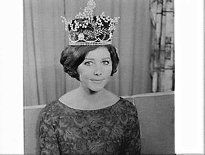 Portrait of Rosemary Fenton, Miss Australia 1960 wearin...