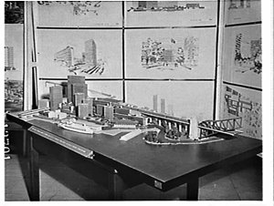 Architectural models of the proposed rebuilding of the ...