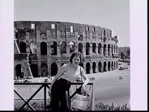 Portrait of runner Pat Duggan at the Colosseum while si...
