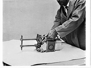 EMF Electric Co. spot welder in the Technical Division,...