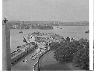 Sydney Opera House under construction taken from the Le...