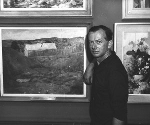 David Strachan, winner of the Wynne Prize for 1961 with...