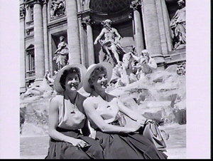 Betty Cuthbert and Norma Thrower at the Trevi Fountain ...