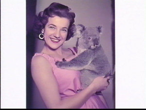 Portrait of Anita Wassmundt, Miss New Australia, with a...