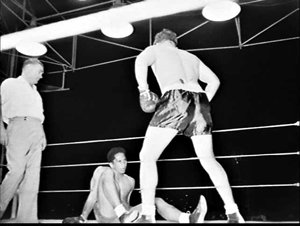 Jenkins versus Schmidt boxing match, Sydney Sportsgroun...