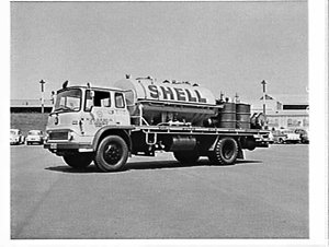 Shell oil and lubricants mobile service tanker