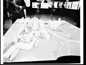 Model of proposed plan for Woolloomooloo, Sydney Town H...