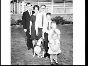 Reverend Jack L. Hymer and his family at home at 43 Arc...
