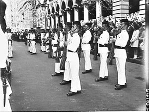 Ghurkhas on parade at a wreath-laying ceremony, Martin ...