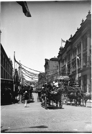Park Street looking east, Federation Celebrations, 1901