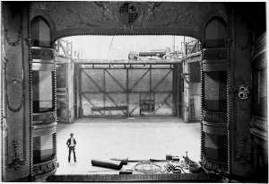 Rebuilding the Theatre Royal after the fire, 1892