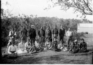 Group portrait of Aboriginals from La Perouse and elsewhere