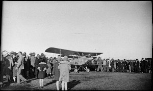 Crowds around the Avro Avian G-AUHK, The Rouseabout, Ma...