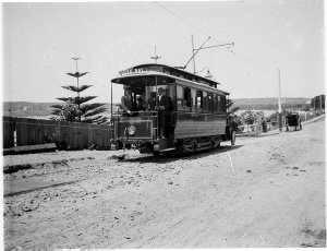 Rose Bay electric tram, New South Head Road