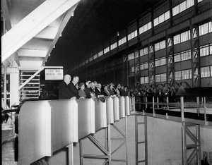 Prime Minister Menzies at the official opening of the s...
