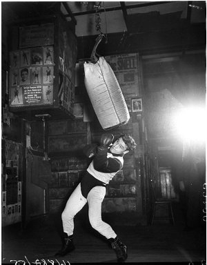Andre Valigant, French bantam weight boxer, trains at D...
