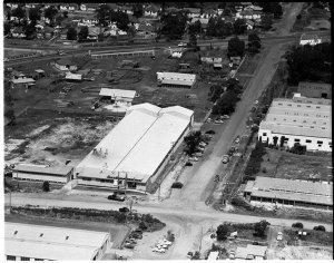 Aerial photograph of the Brownbuilt factory at Kirrawee
